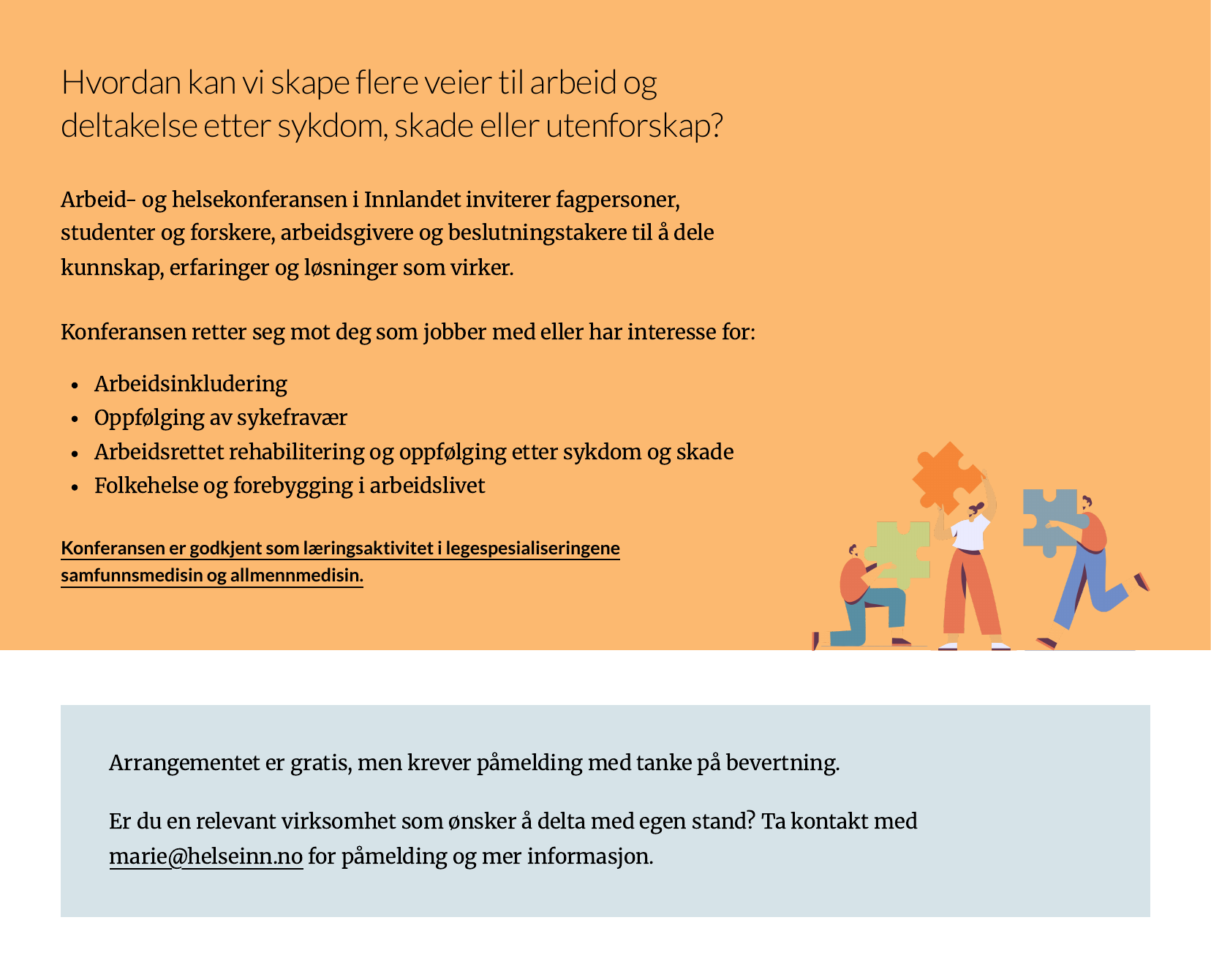 Program for Arbeid og helse i Innlandet, 17. november 2026 - side 1